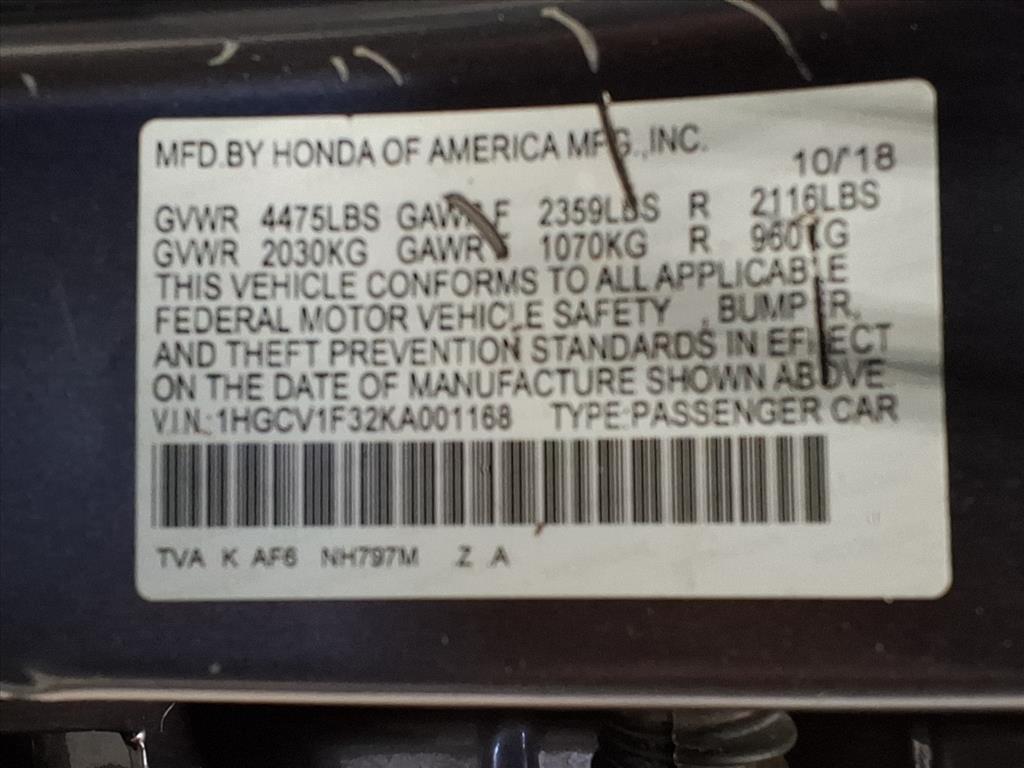 Honda Accord Sedan Sport 1.5T CVT 2019