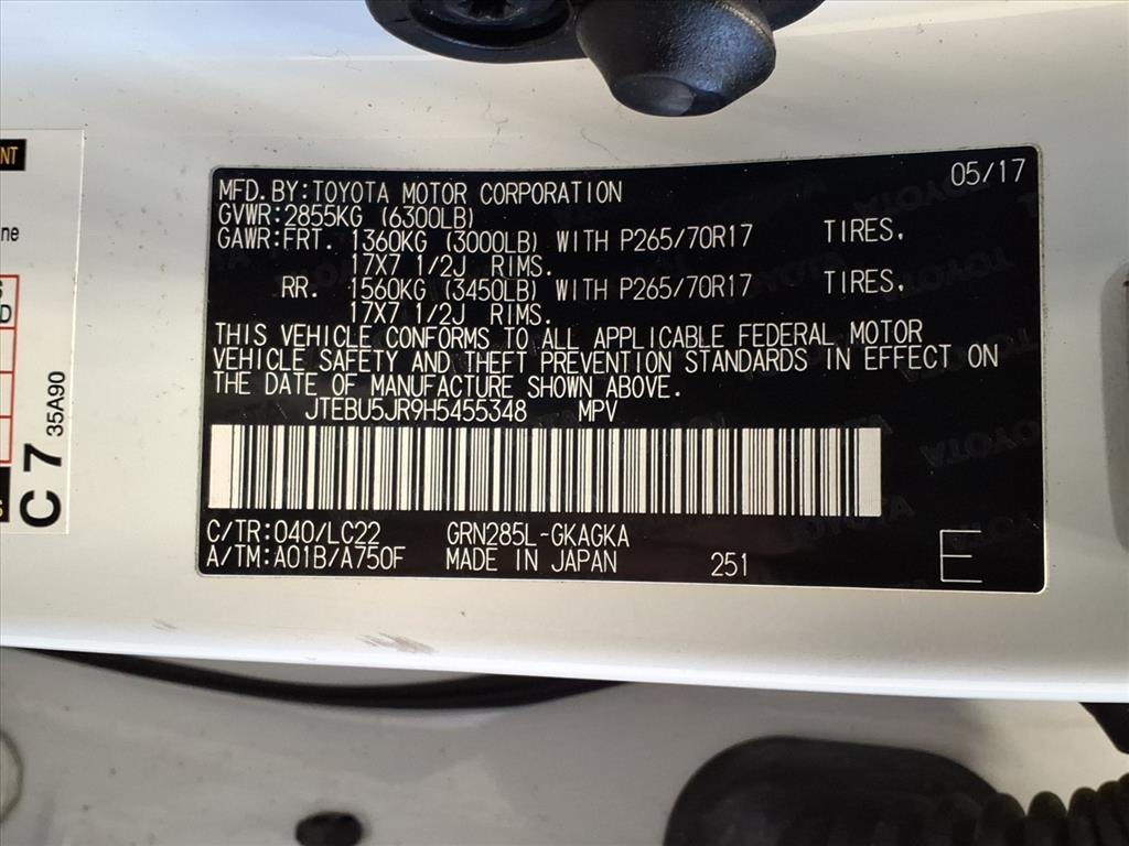 Toyota 4Runner SR5 4WD (Natl) 2017