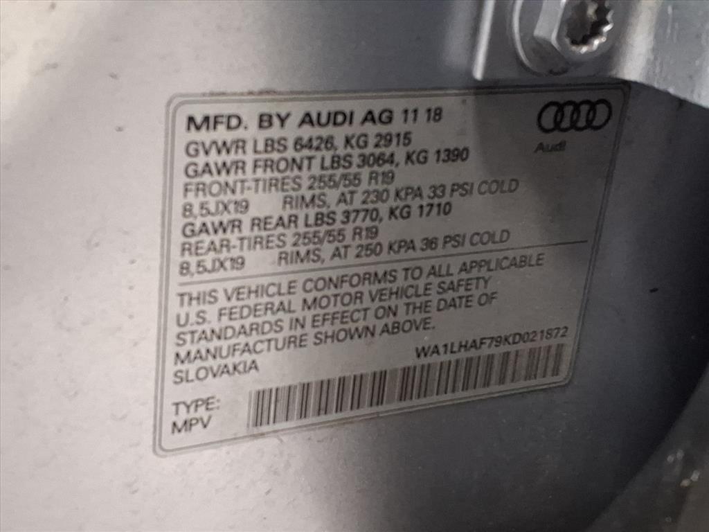 Audi Q7 SE Premium Plus 45 TFSI quattro 2019