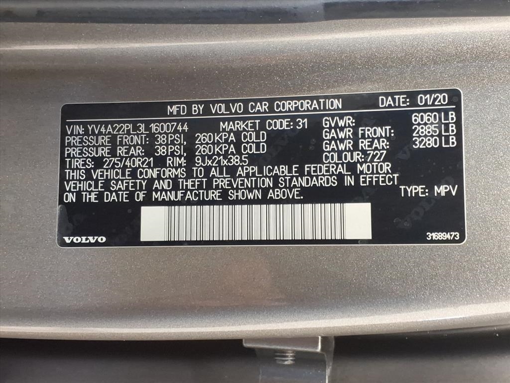 Volvo XC90 T6 AWD Inscription 7 Passenger 2020