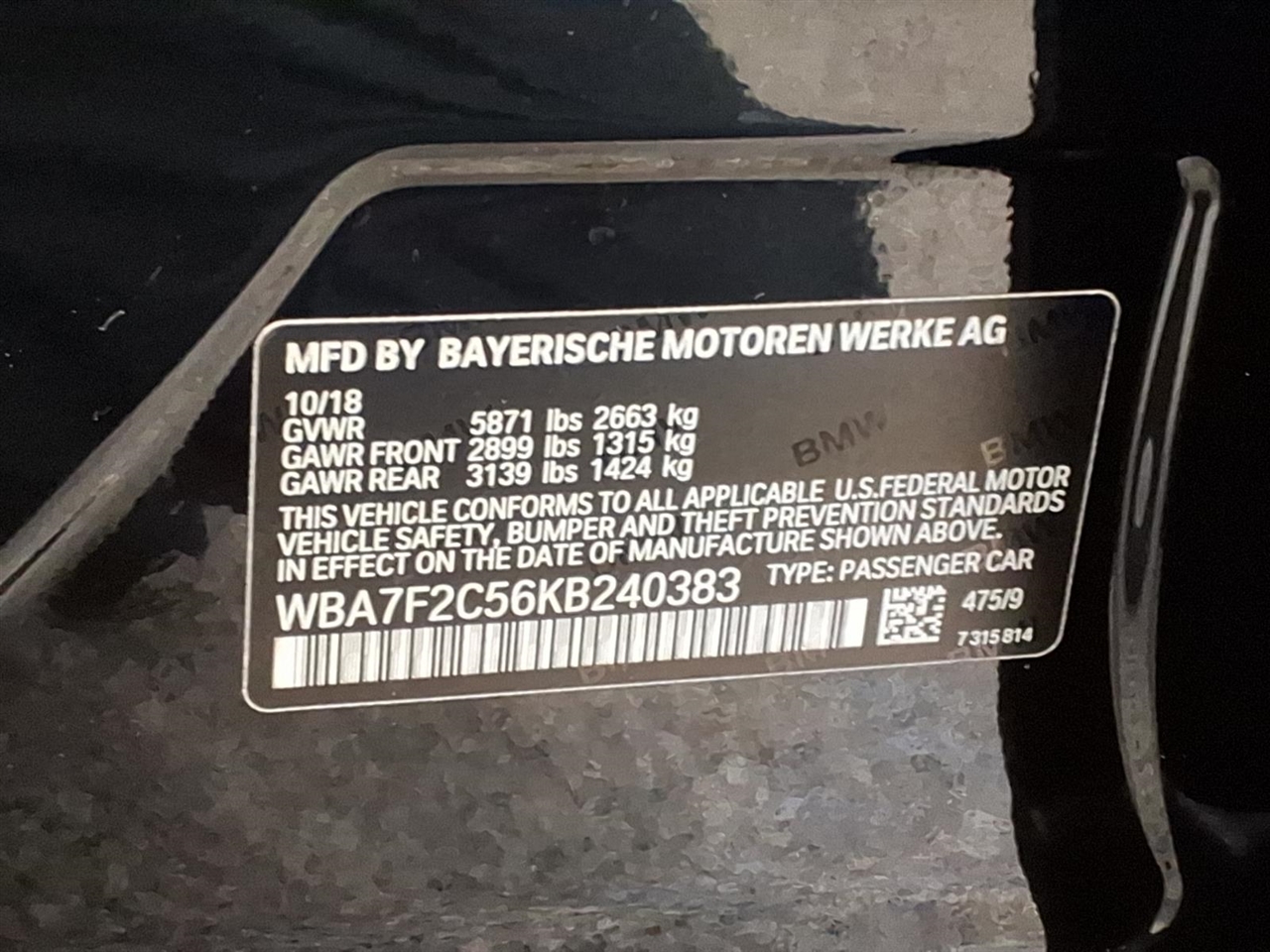 BMW 7 Series 750i xDrive Sedan 2019