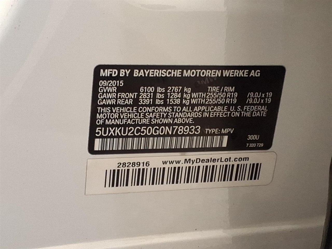 BMW X6 AWD 4dr xDrive35i 2016