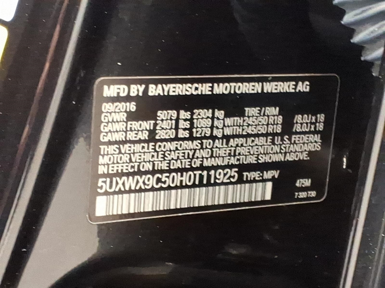 BMW X3 xDrive28i Sports Activity Vehicle 2017