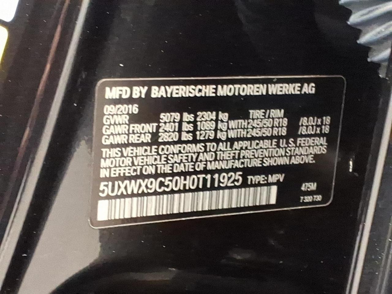 BMW X3 xDrive28i Sports Activity Vehicle 2017