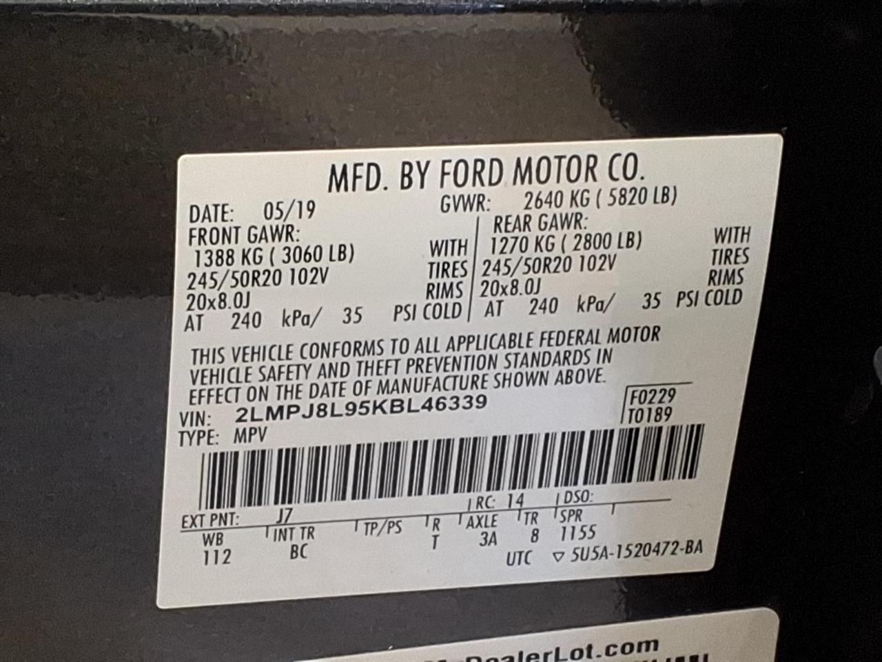 Lincoln Nautilus Reserve AWD 2019