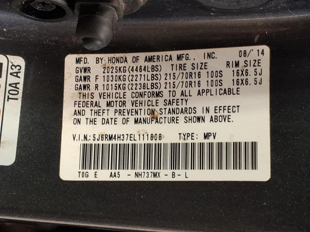 Honda CR-V AWD 5dr LX 2014