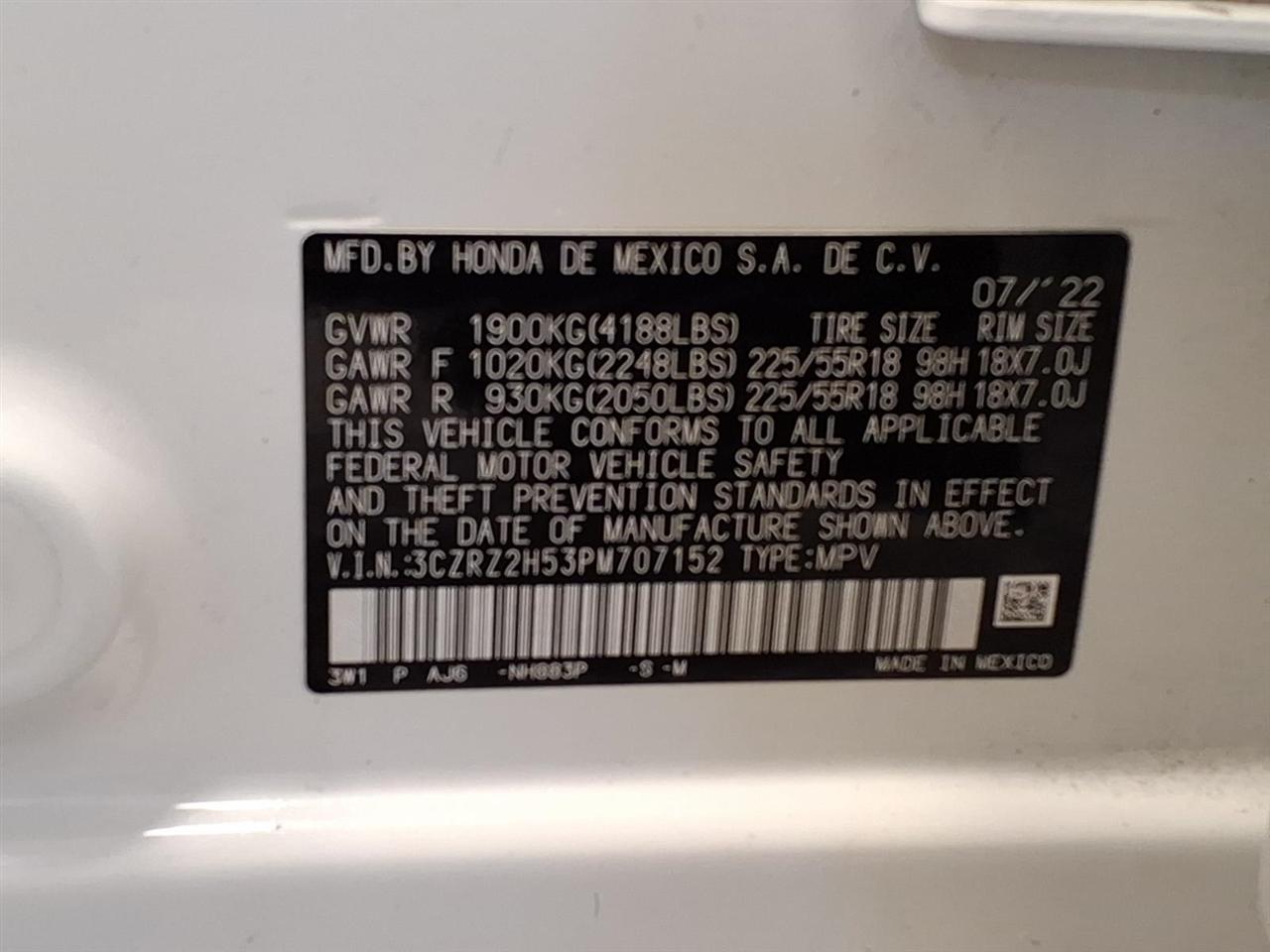 Honda HR-V Sport AWD CVT 2023