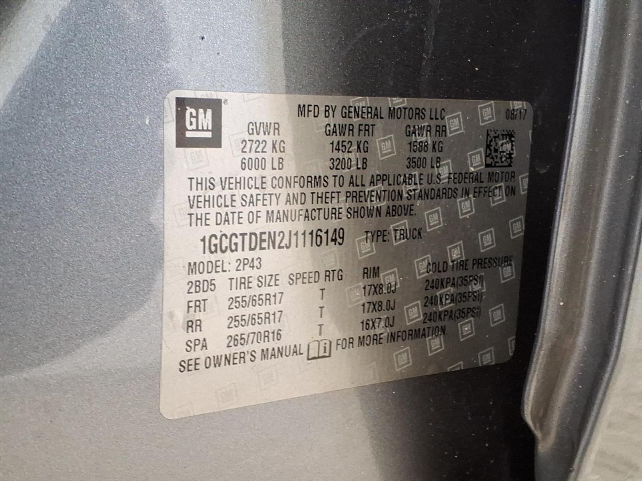 Chevrolet Colorado 4WD Crew Cab 128.3" Z71 2018