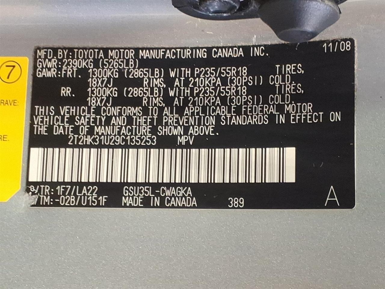 Lexus RX 350 AWD 4dr 2009