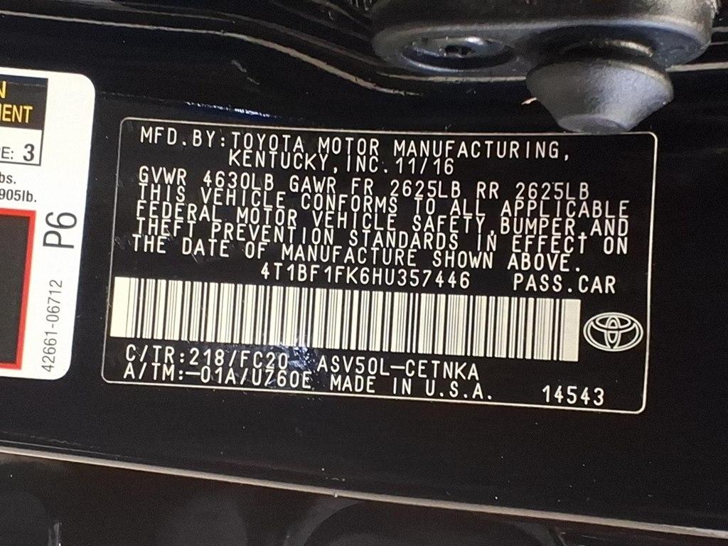 Toyota Camry LE 6-Spd AT 2017