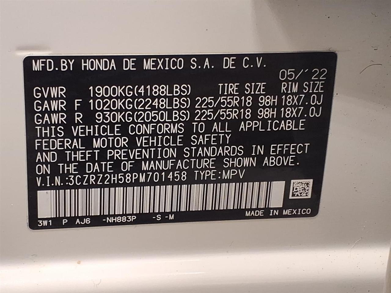 Honda HR-V Sport AWD CVT 2023