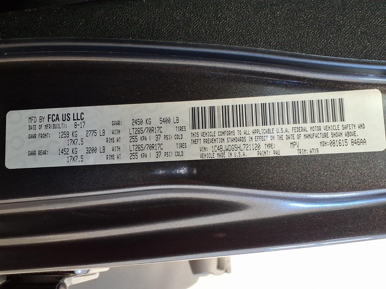 Jeep Wrangler Unlimited Sport S 4x4 2017