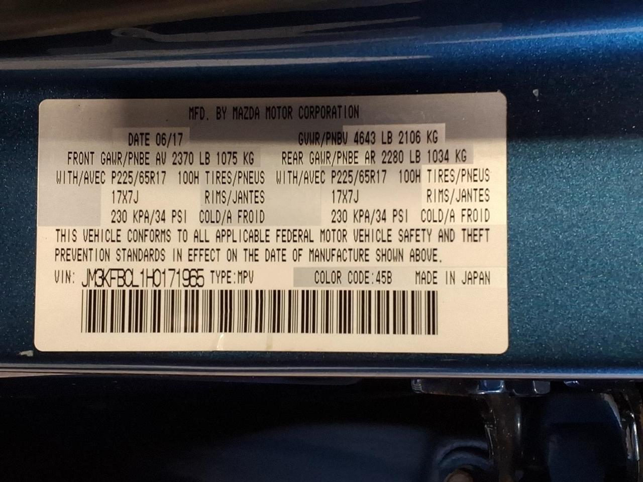 Mazda CX-5 Touring AWD 2017