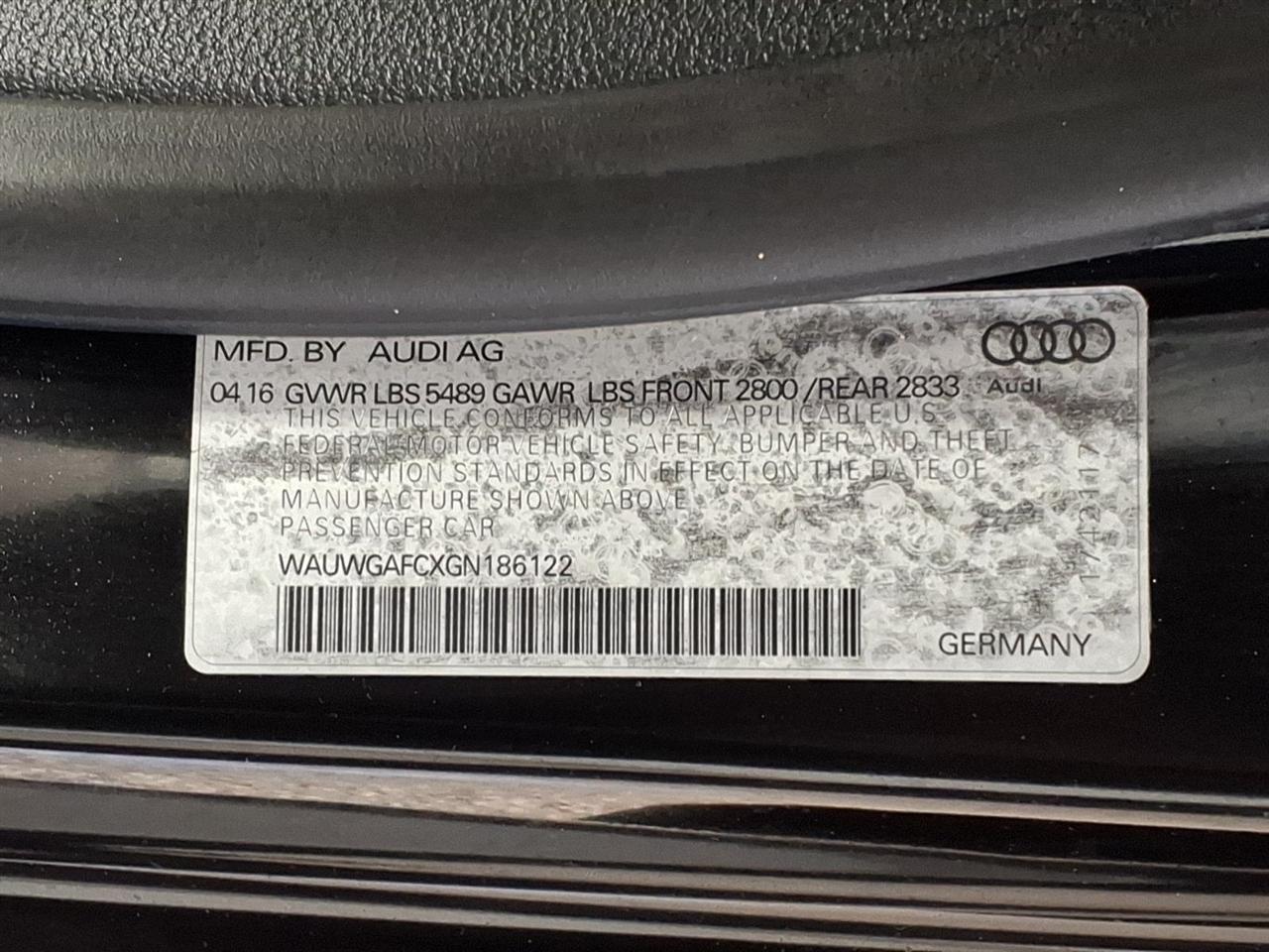 Audi A7 4dr HB quattro 3.0 Premium Plus 2016