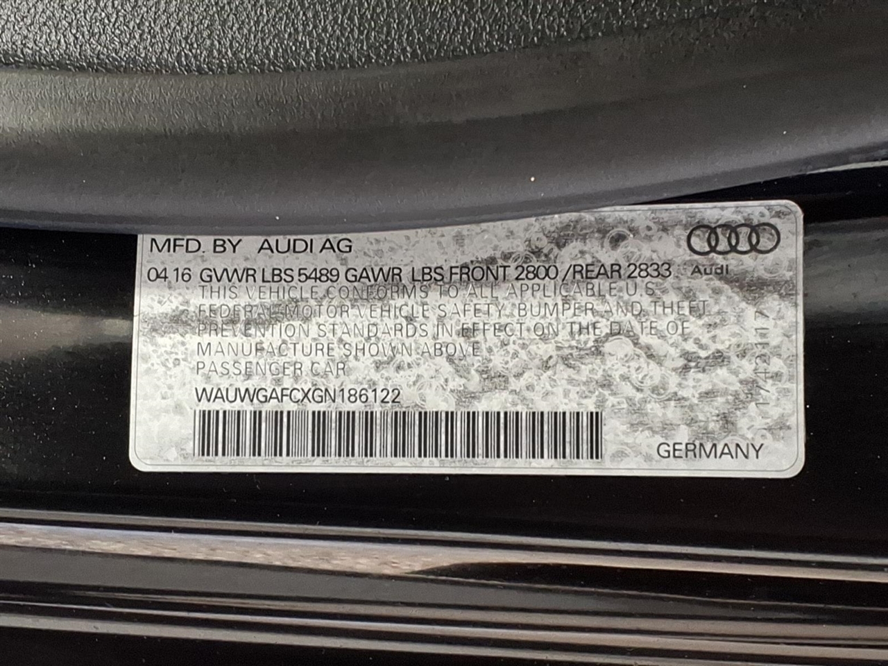 Audi A7 4dr HB quattro 3.0 Premium Plus 2016