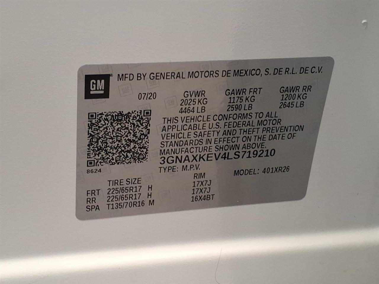 Chevrolet Equinox FWD 4dr LT w/1LT 2020