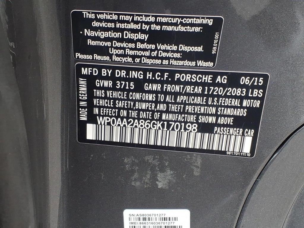 Porsche Cayman 2dr Cpe 2016