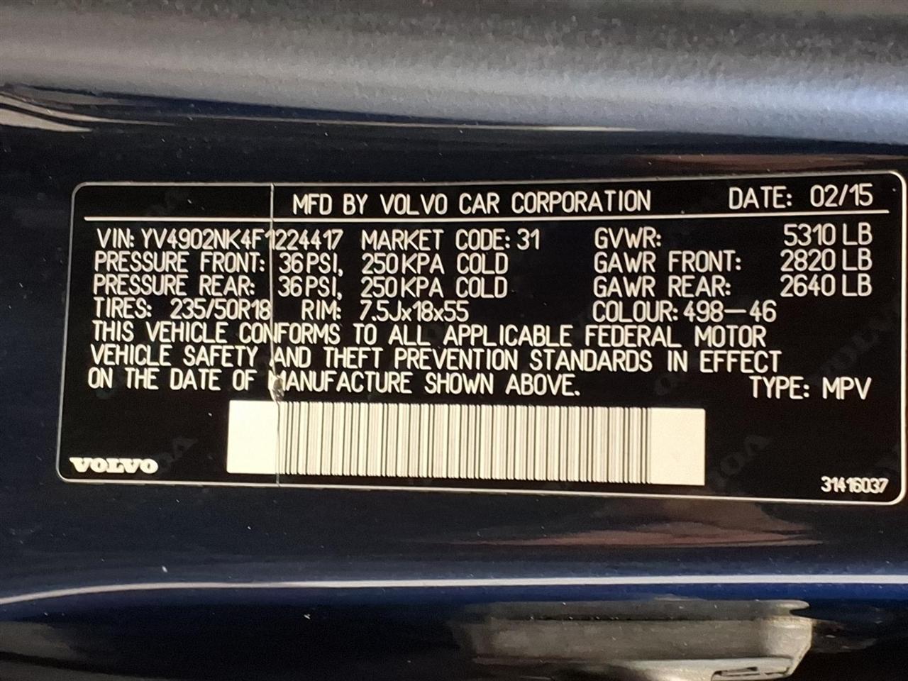 Volvo XC70 2015.5 AWD 4dr Wgn T6 2015