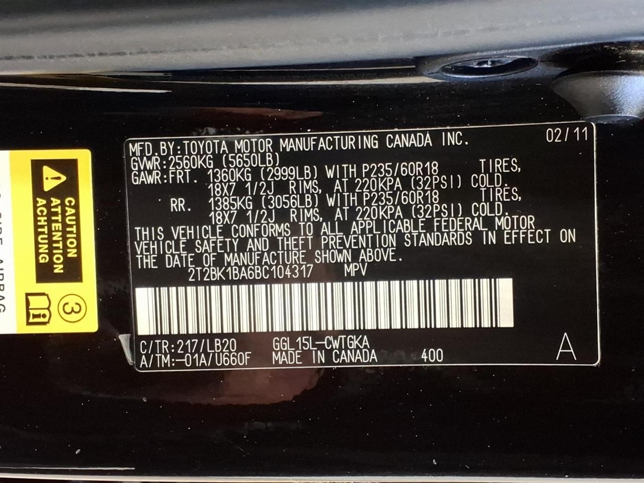 Lexus RX 350 Base 4D SUV AWD 2011