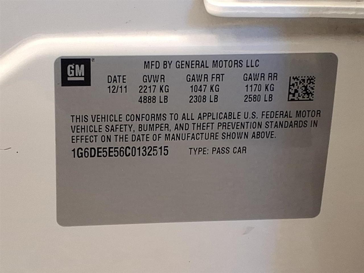 Cadillac CTS Sedan 4dr Sdn 3.0L Luxury RWD 2012