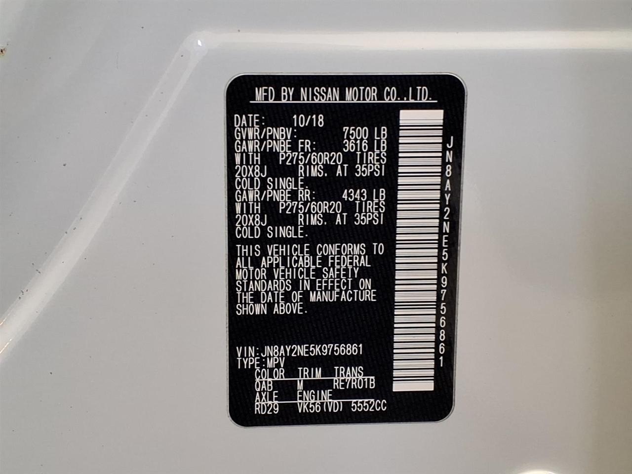 Nissan Armada 4x4 Platinum 2019