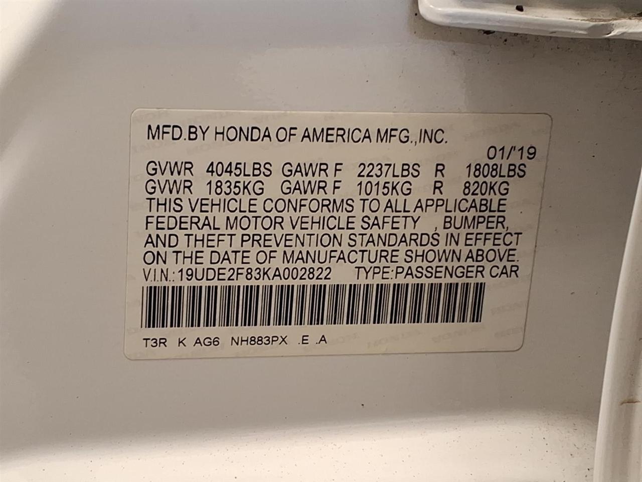 Acura ILX 4D Sedan 2019