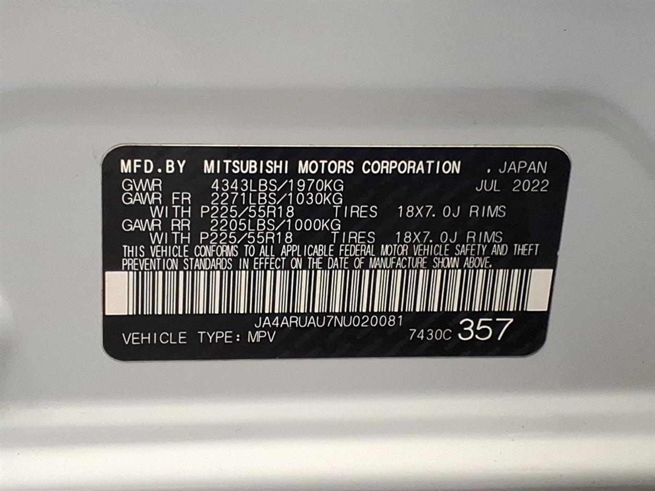 Mitsubishi Outlander Sport ES 2.0 AWC CVT 2022