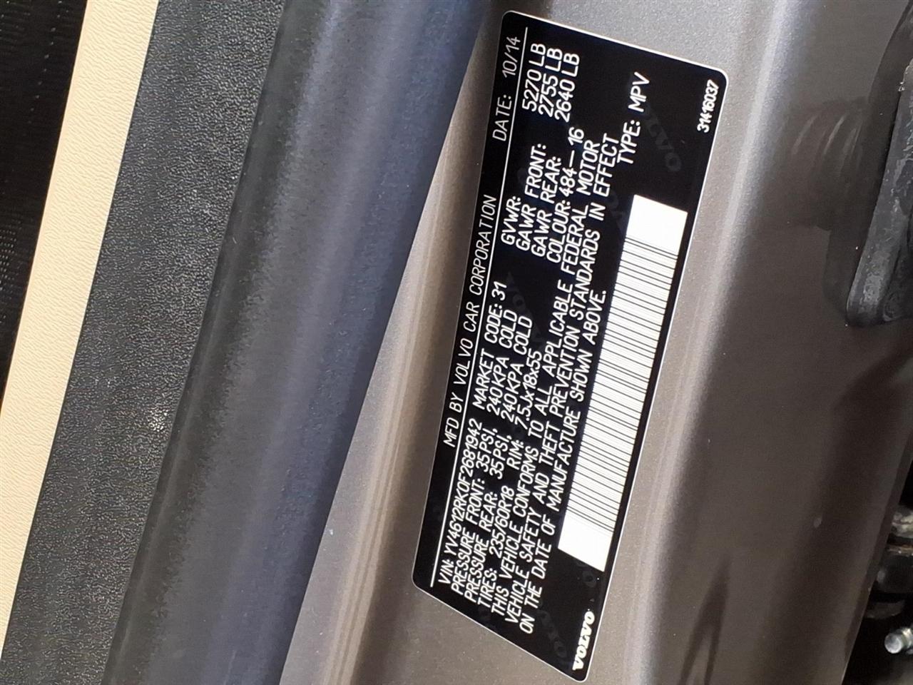 Volvo XC60 2015.5 AWD 4dr T5 2015