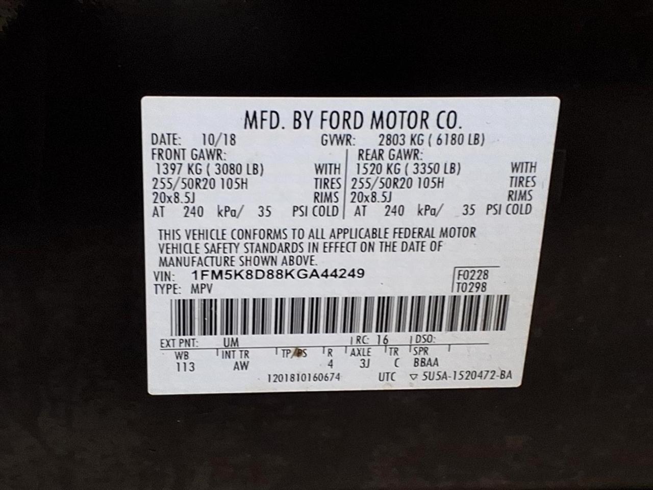 Ford Explorer XLT 4WD 2019