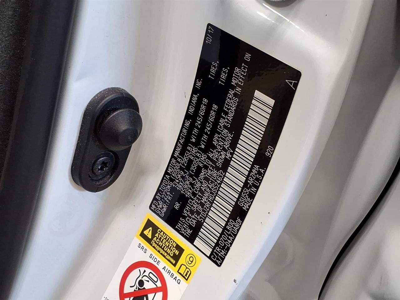 Toyota Highlander XLE AWD V6 2018