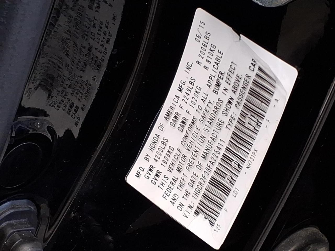 Honda Accord Sedan 4dr I4 CVT LX 2015