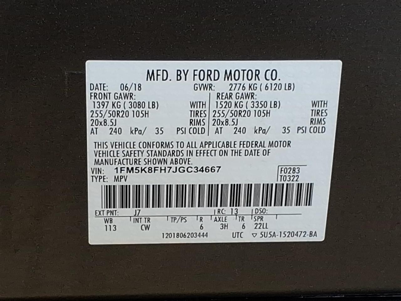 Ford Explorer Limited 4WD 2018