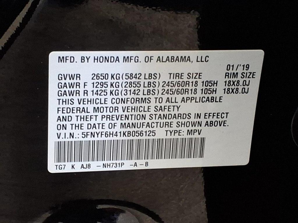 Honda Pilot EX-L w/Navi & RES AWD 2019