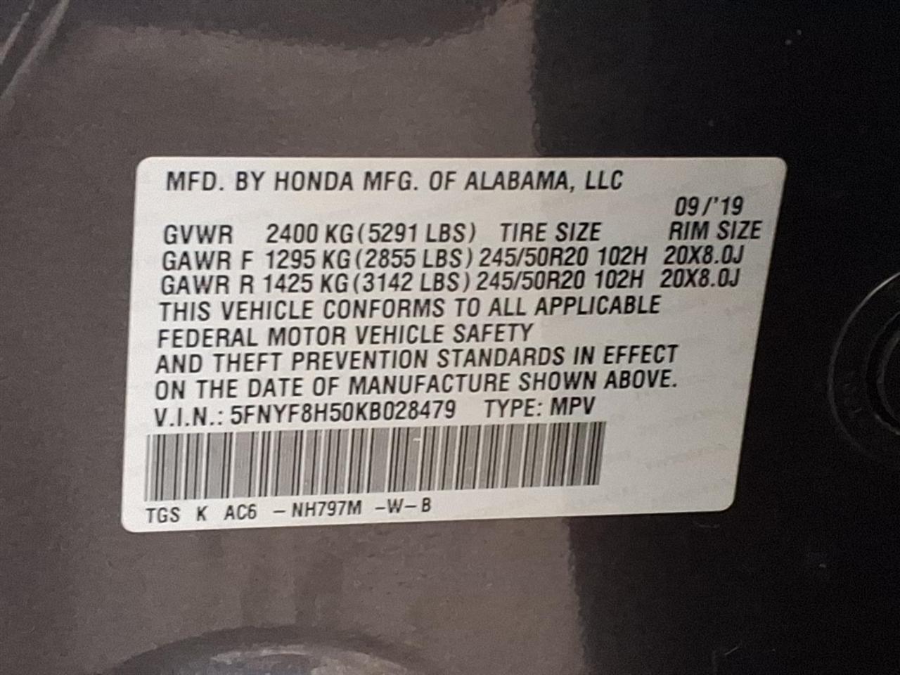 Honda Passport EX-L AWD 2019