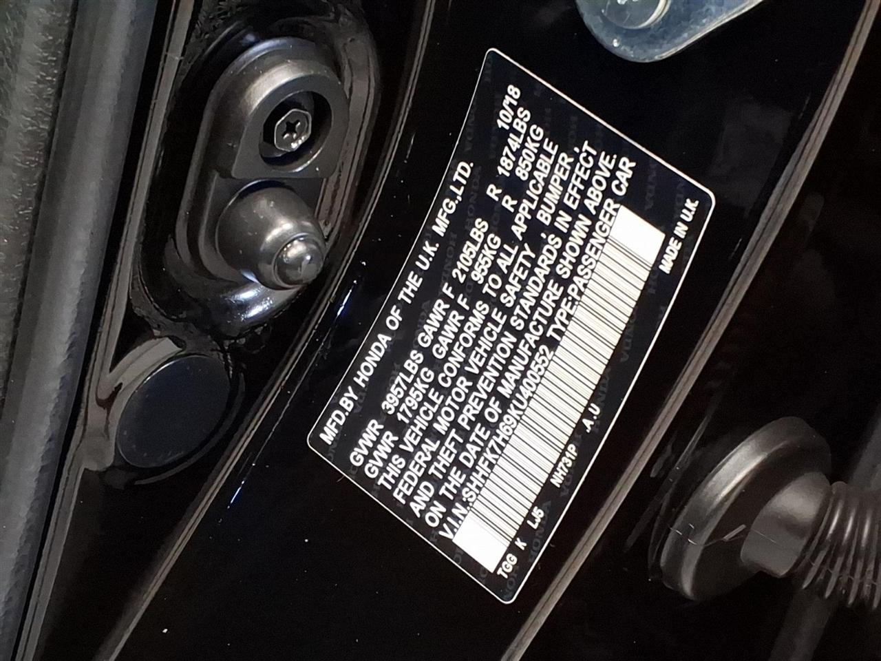 Honda Civic Hatchback EX CVT 2019