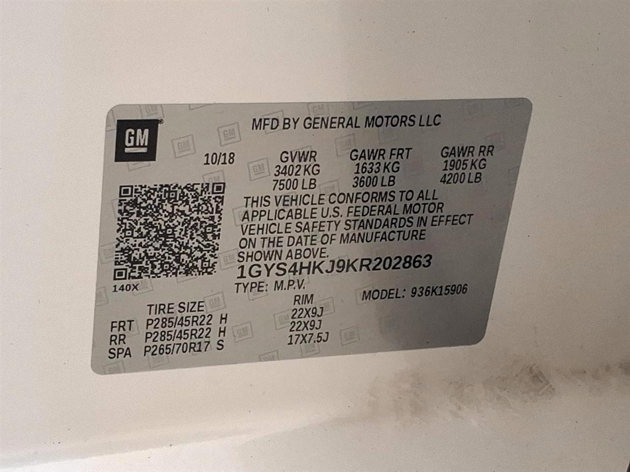 Cadillac Escalade ESV 4WD 4dr Luxury 2019