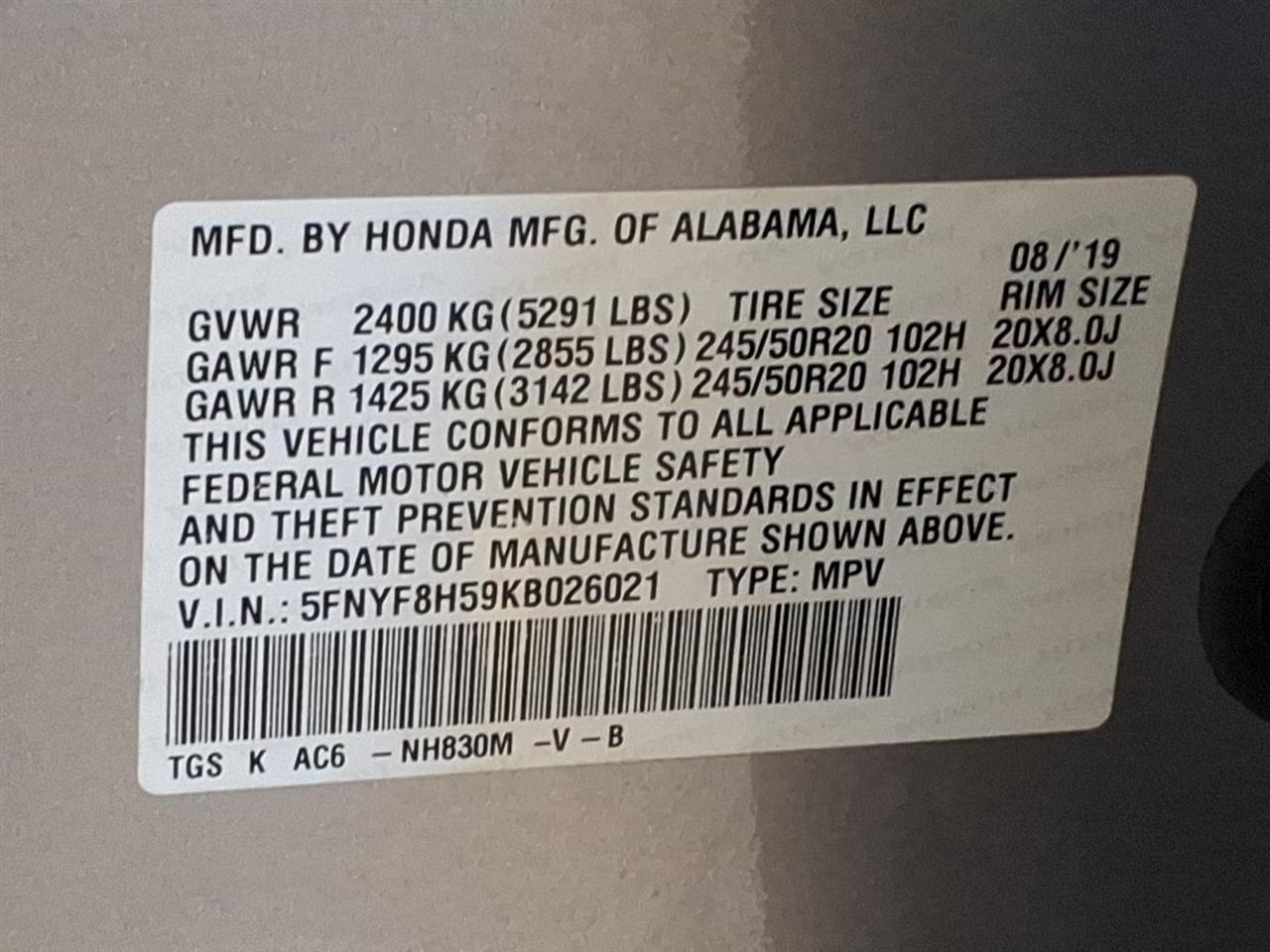 Honda Passport EX-L AWD 2019