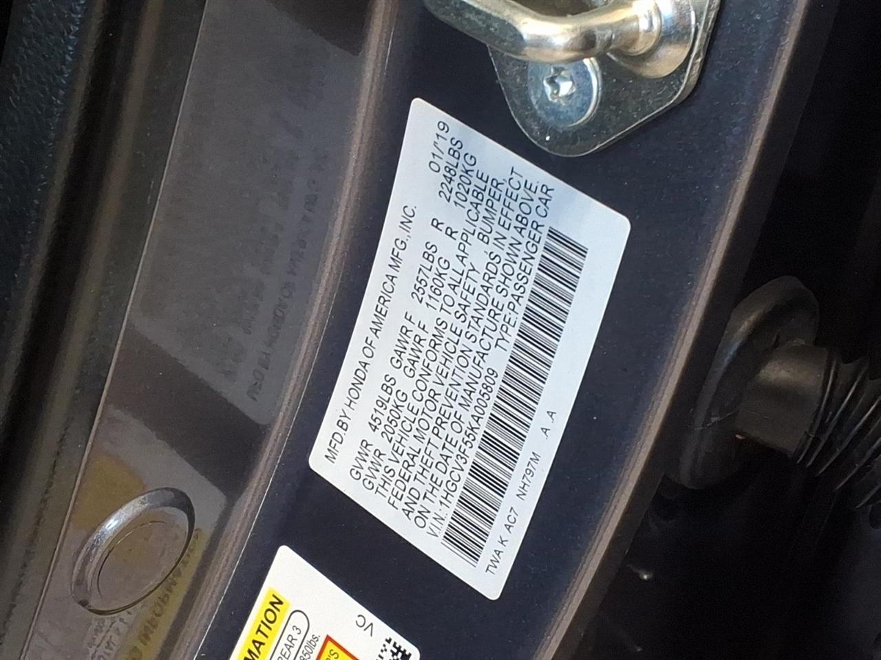 Honda Accord Hybrid EX-L Sedan 2019