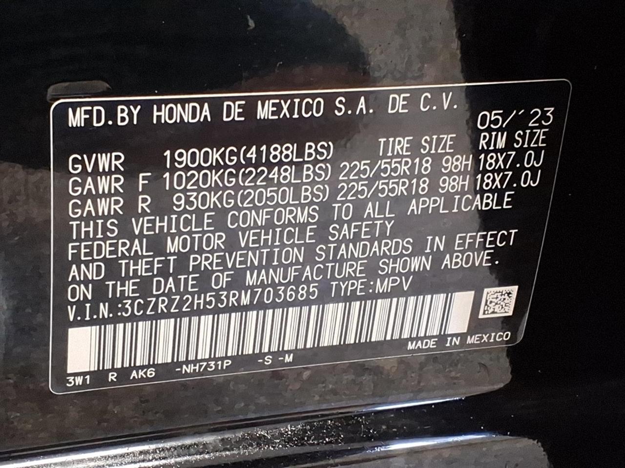 Honda HR-V Sport AWD CVT 2024