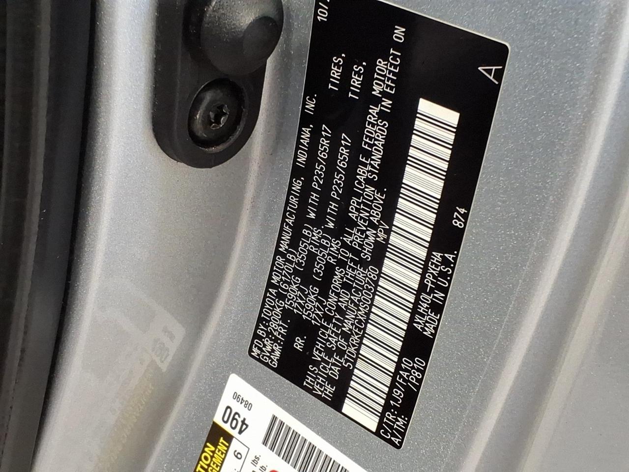 Toyota Sienna Hybrid LE 5D Wagon 8 Pass 2021