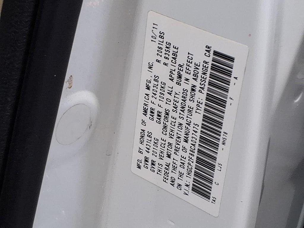 Honda Accord Sdn 4dr I4 Auto EX-L 2012