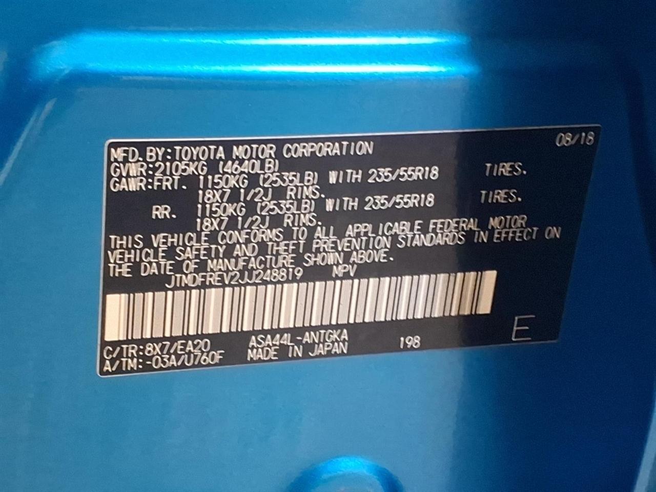 Toyota RAV4 Limited AWD (Natl) 2018