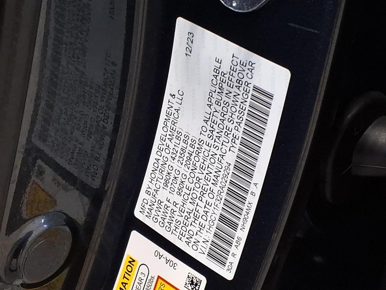 Honda Accord Sedan EX CVT 2024
