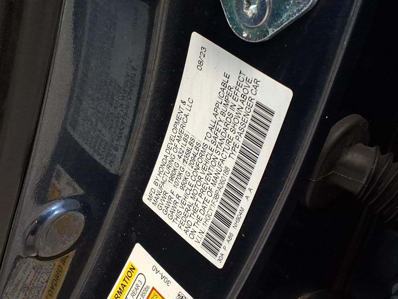 Honda Accord Sedan EX CVT 2023