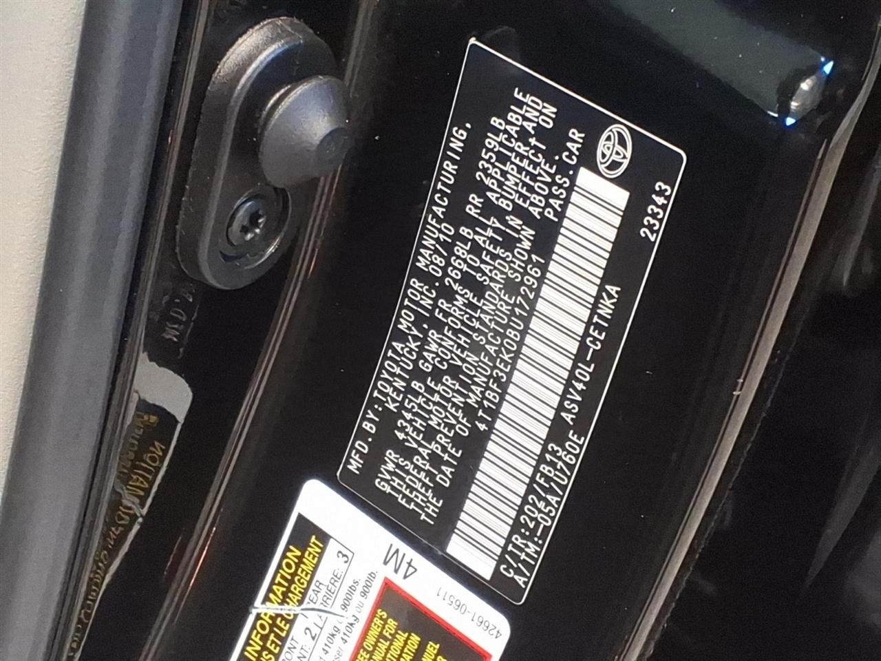 Toyota Camry LE 2011