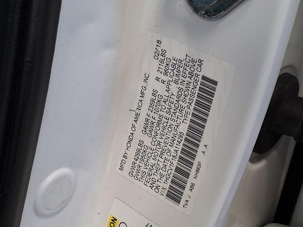 Honda Accord Sedan LX 1.5T CVT 2018