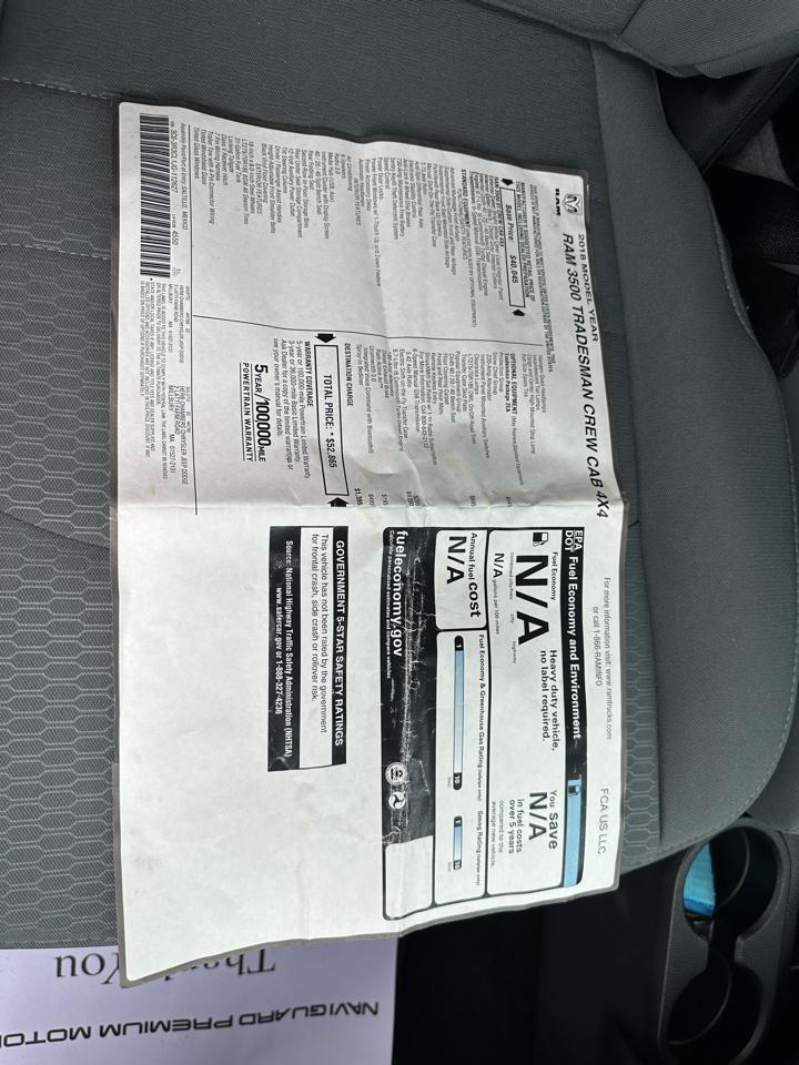 RAM 3500 Tradesman Crew Cab 4WD 2018