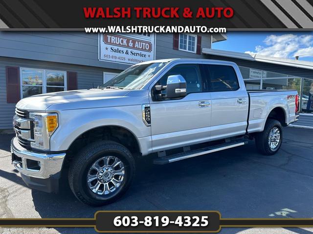 Silver 2017 Ford F-250 Super Duty XLT Crew Cab 4WD Pickup Truck Four-Wheel Drive Automatic