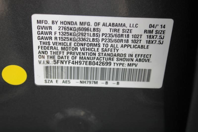 Honda Pilot Touring 4WD 5-Spd AT with DVD 2014