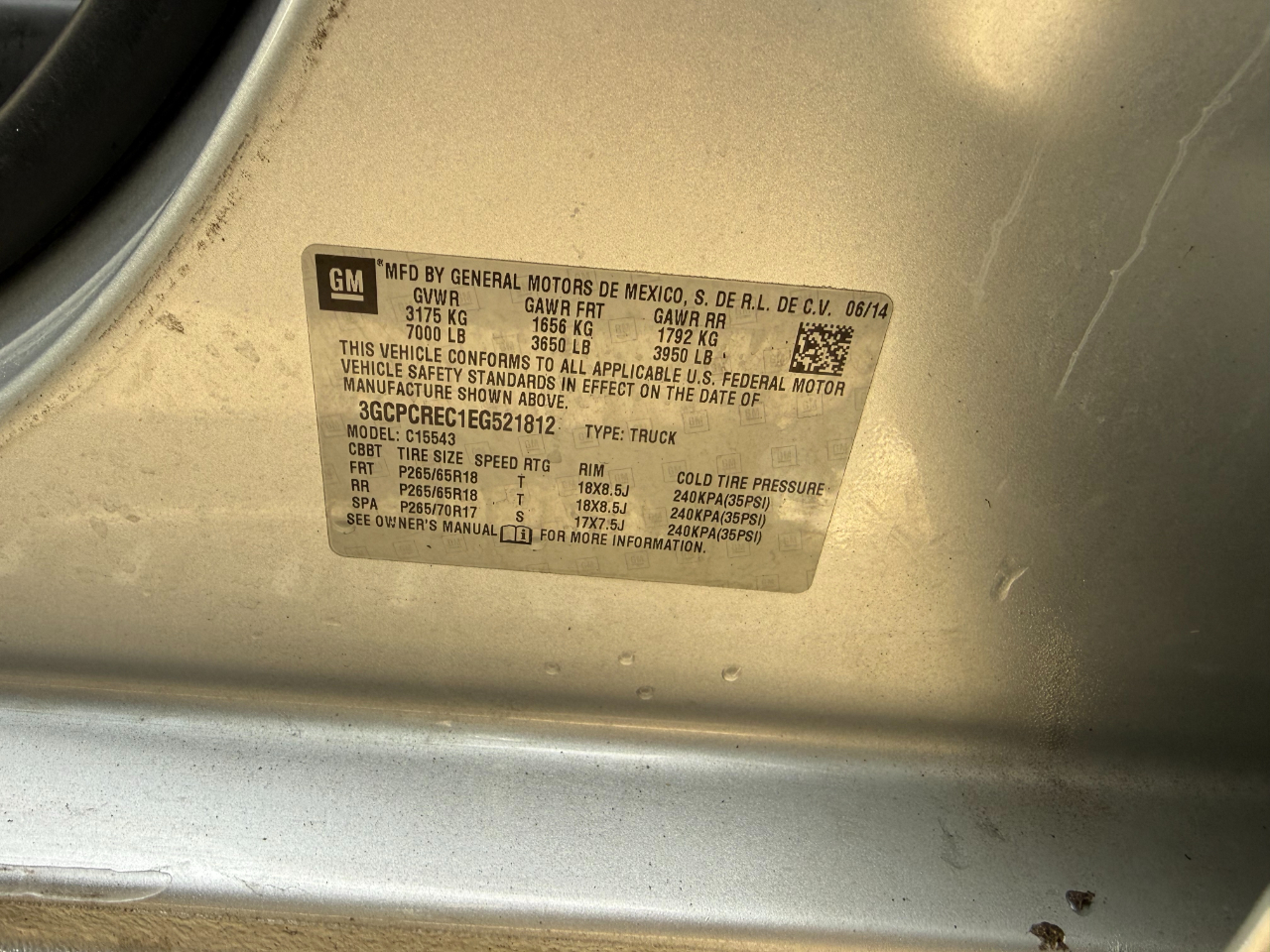 Chevrolet Silverado 1500 2LT Crew Cab Long Box 2WD 2014